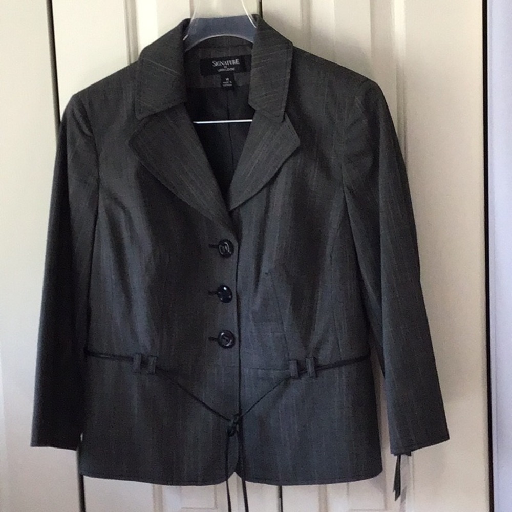 Larry Levine Signature 2pc Suit Combo Blazer-Skirt  Size 14